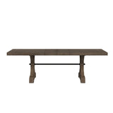Yellowstone Dining Table with 2x12"" Leaves in Medium Brown