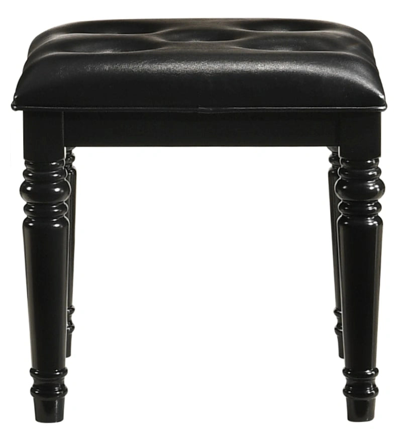 VALENTINO VANITY TABLE STOOL-BLACK