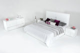 Nicla Italian Modern White Bed