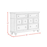 Whit-Ash 6-Drawer Dresser in Light Grey