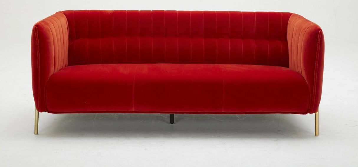 J&M Furniture Deco Sofa in Pumpkin