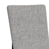 Marlene Dining Side Chair with Grey Fabric in Black (2 Per Carton)