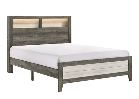 Crown Mark Furniture Rhett Queen Platform Bed in Gray image
