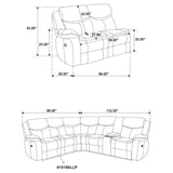 Sycamore Power Reclining Sectional Sofa