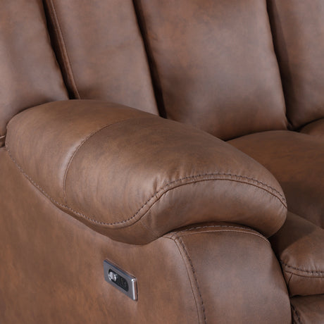 Morello Glider Recliner W/Pwr Fr- Brown