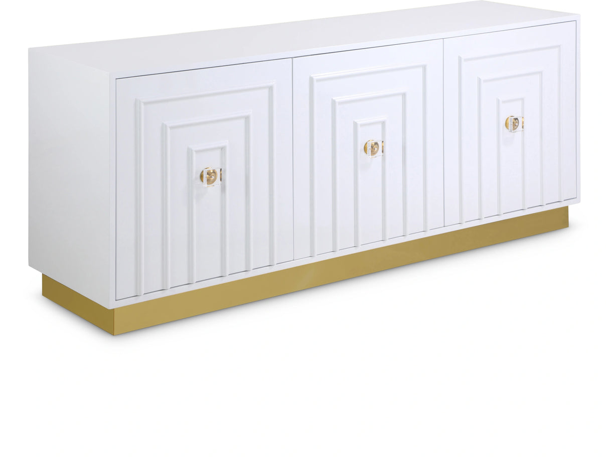 Cosmopolitan White Lacquer Sideboard/Buffet