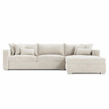 Helena Fabric Sectional Metal Foot