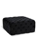 Ariel Black Velvet Ottoman/Bench