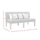 Gramercy 6PC Dining Set-Table, Four Tall Back Chairs and Settee