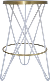 Mercury White / Gold Counter Stool