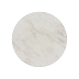 Sylvie Round Coffee Table with White Faux Marble Top and Base