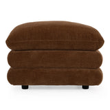 Crockett - Modern Brown Fabric Ottoman