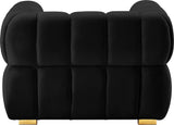 Gwen Black Velvet Chair