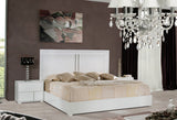 Nicla Italian Modern White Bed