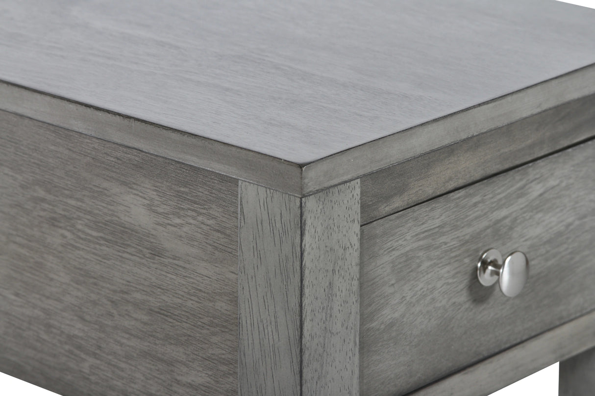 NOAH END TABLE WITH DRAWER-GRAY
