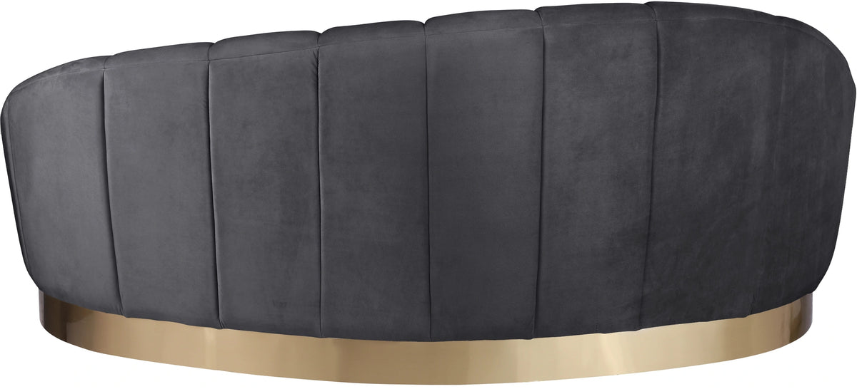 Shelly Grey Velvet Chaise