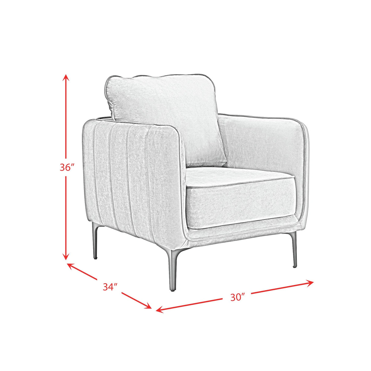 Rae Chair in Lavish 152 Grey Velvet
