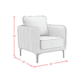 Rae Chair in Lavish 152 Grey Velvet