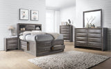 Elements International Emily Grey 5 Drawer Chest in Gray