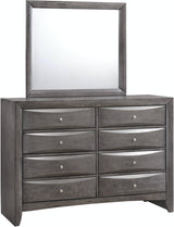 Elements International Emily Grey Mirror in Gray
