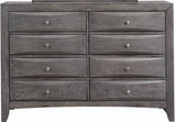 Elements International Emily Grey 8 Drawer Dresser in Gray image