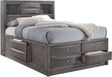 Elements International Emily Grey Queen Storage Bed in Gray image