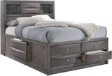 Elements International Emily Grey Queen Storage Bed in Gray image