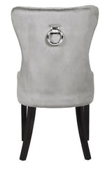 Galaxy Home Erica Wood Legs Dining Chair (Set of 2) in Light Grey