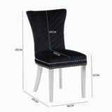 Galaxy Home Eva Stainless Steel Dining Chair (Set of 2) in Black