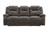 New Classic Furniture Anton Dual Recliner Sofa in Chocolate