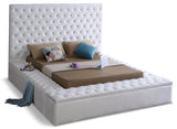 Bliss White Velvet Full Bed (3 Boxes)