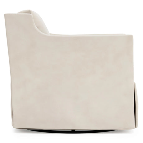 Delaney Leather Swivel Chair Without Nails