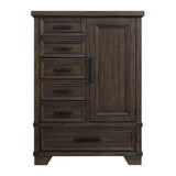 Colorado City 6-Drawer Door Chest in Charcoal