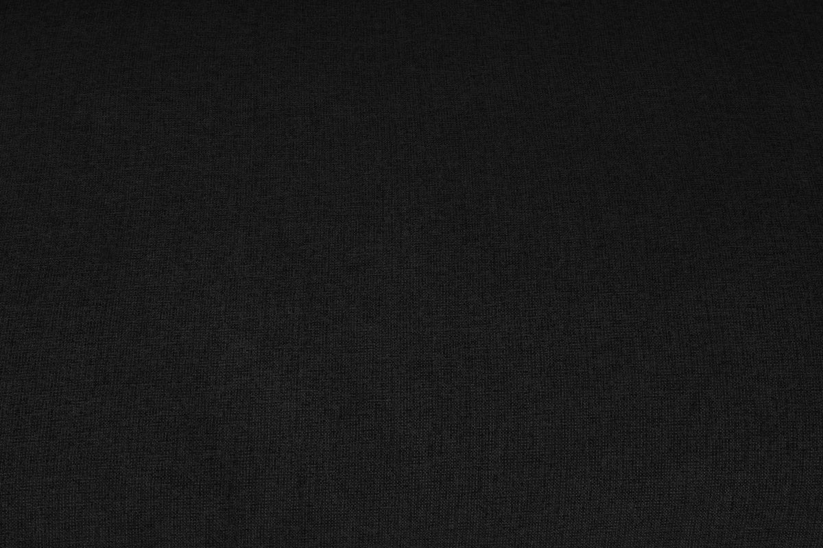 Serene Black Linen Fabric Deluxe Cloud Ottoman