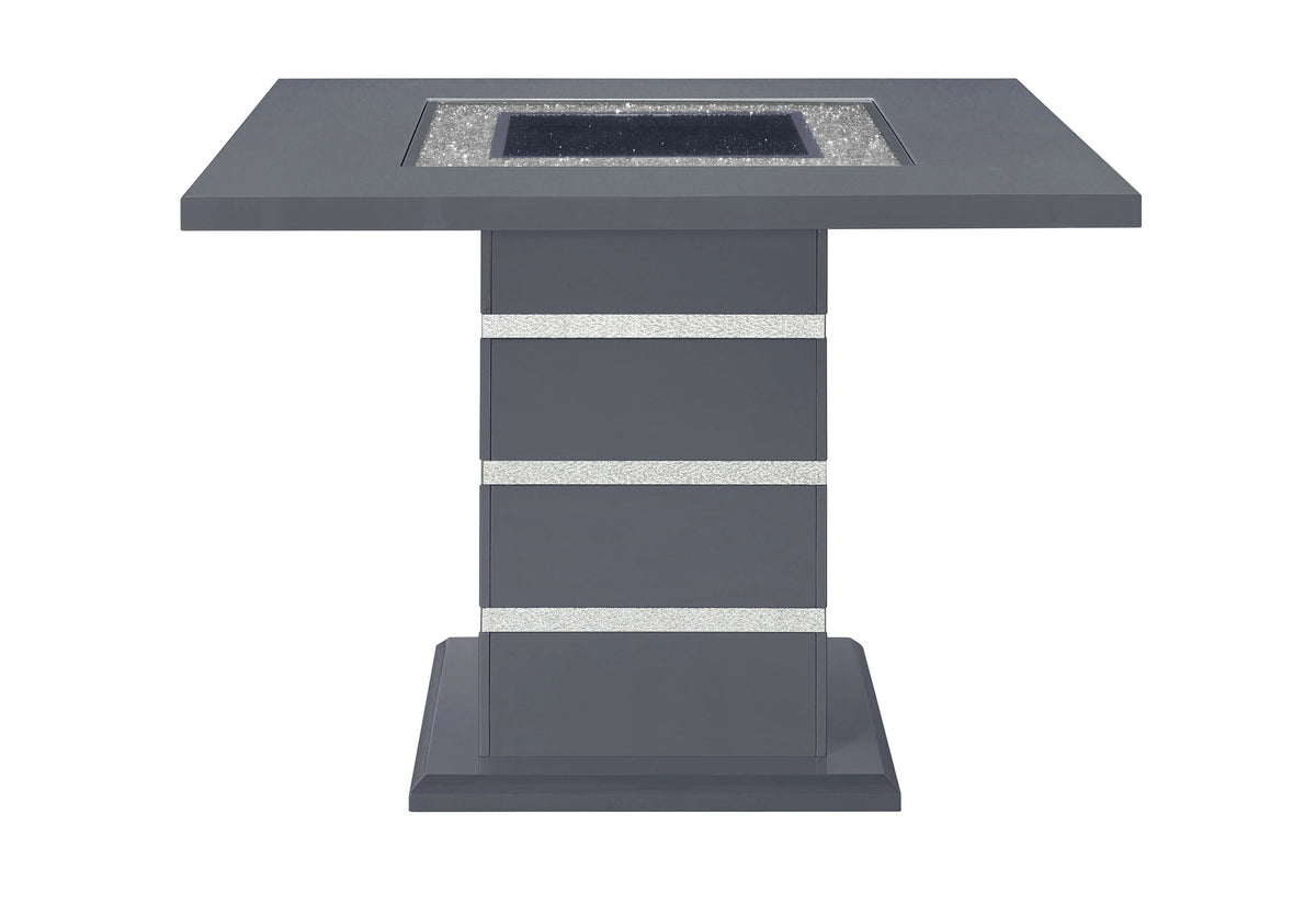 Monaco Dark Grey Bar Table and 4 Monaco Dark Grey Bar Stools