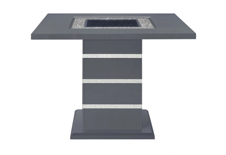 Monaco Dark Grey Bar Table and 4 Monaco Dark Grey Bar Stools