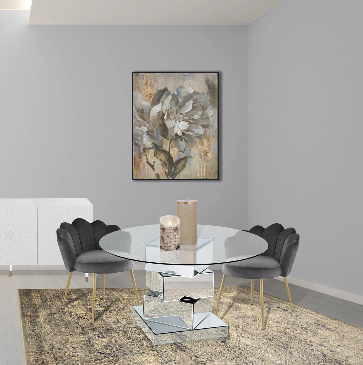 Claire Grey Velvet Dining Chair