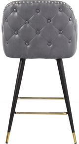 Barbosa Grey Faux Leather Counter/Bar Stool
