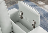 U8611 Blanche Pwr Con Rec Loveseat with PHR, LED and Speaker