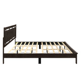 GEMINI Queen Q PANEL BED-HB/FB/RAILS-MERLOT