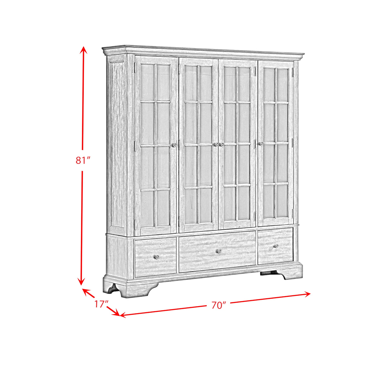 Phillipe Complete Curio in Cherry