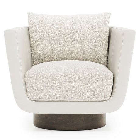 Gemma Leather-Fabric Swivel Chair