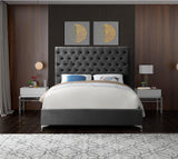 Cruz Grey Velvet Full Bed