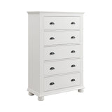 Kona Bedroom Set with 2 Nightstands in White