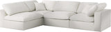 Serene Cream Linen Fabric Deluxe Cloud Modular Sectional