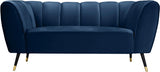 Beaumont Navy Velvet Loveseat