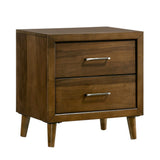 Malibu 2-Drawer Nightstand in Walnut