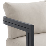 Playa Sofa - Dark Grey and Olefin Beige with 2 Pillows