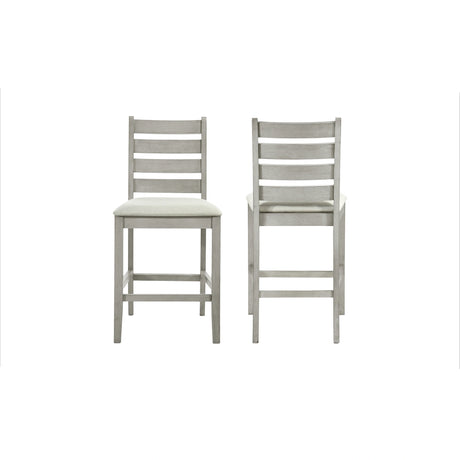 Pascal Ladderback Counter Chair (2 Per Carton)-Driftwood