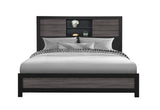Lisbon Grey/Black Bookcase Bed